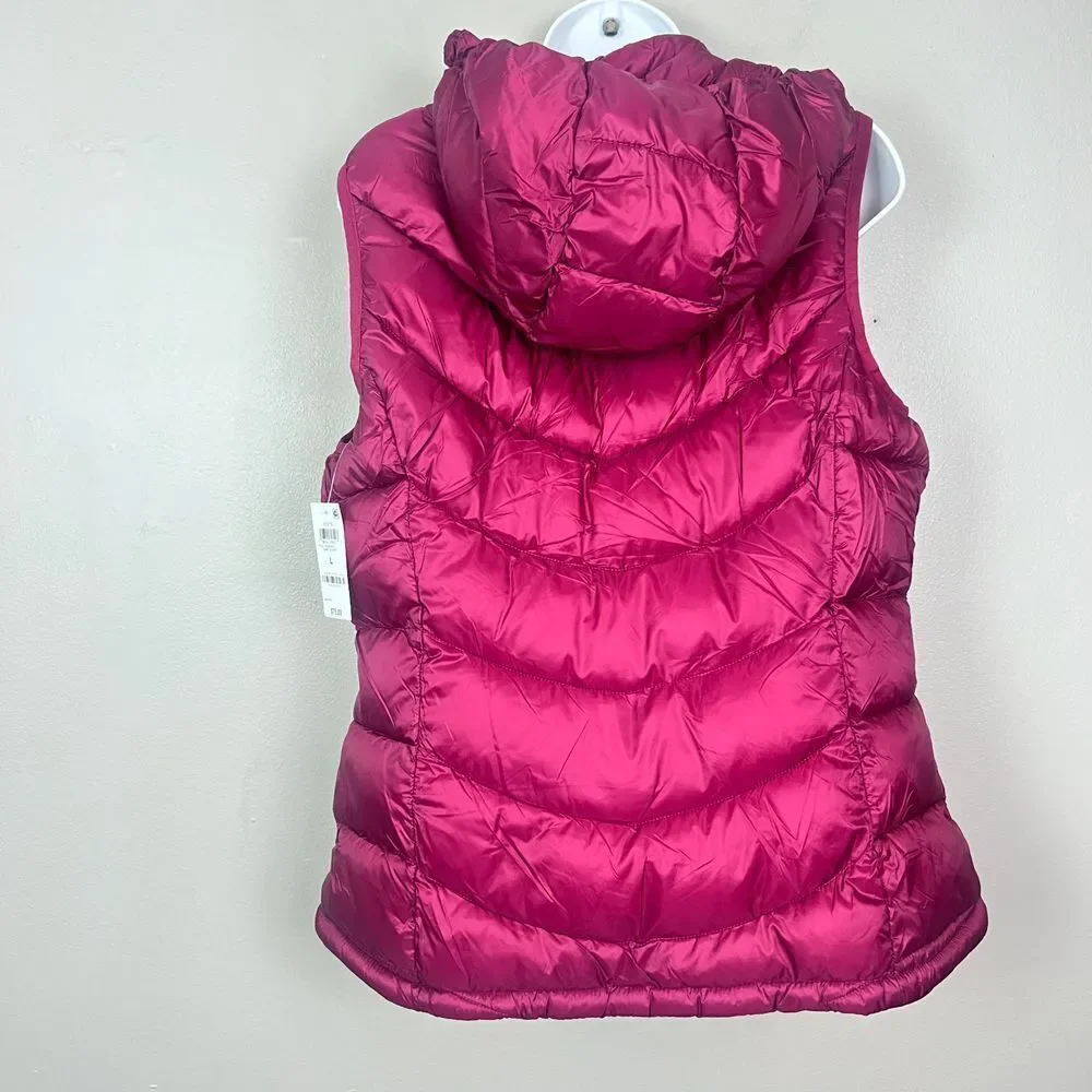 Charter Club Women's Packable Hooded Puffer Vest Garnet Size L - Picture 8 of 9
